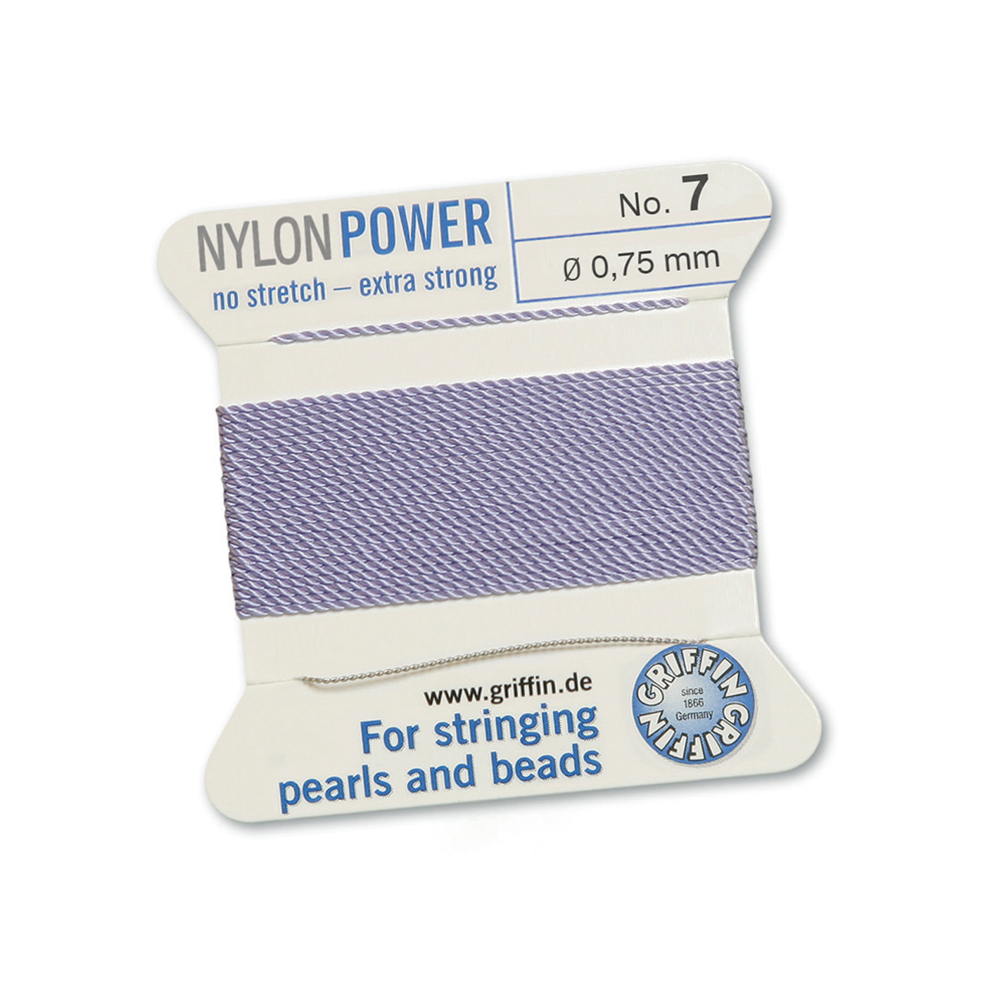 Bead Cord NylonPower, Violet, No. 7 - 2 m