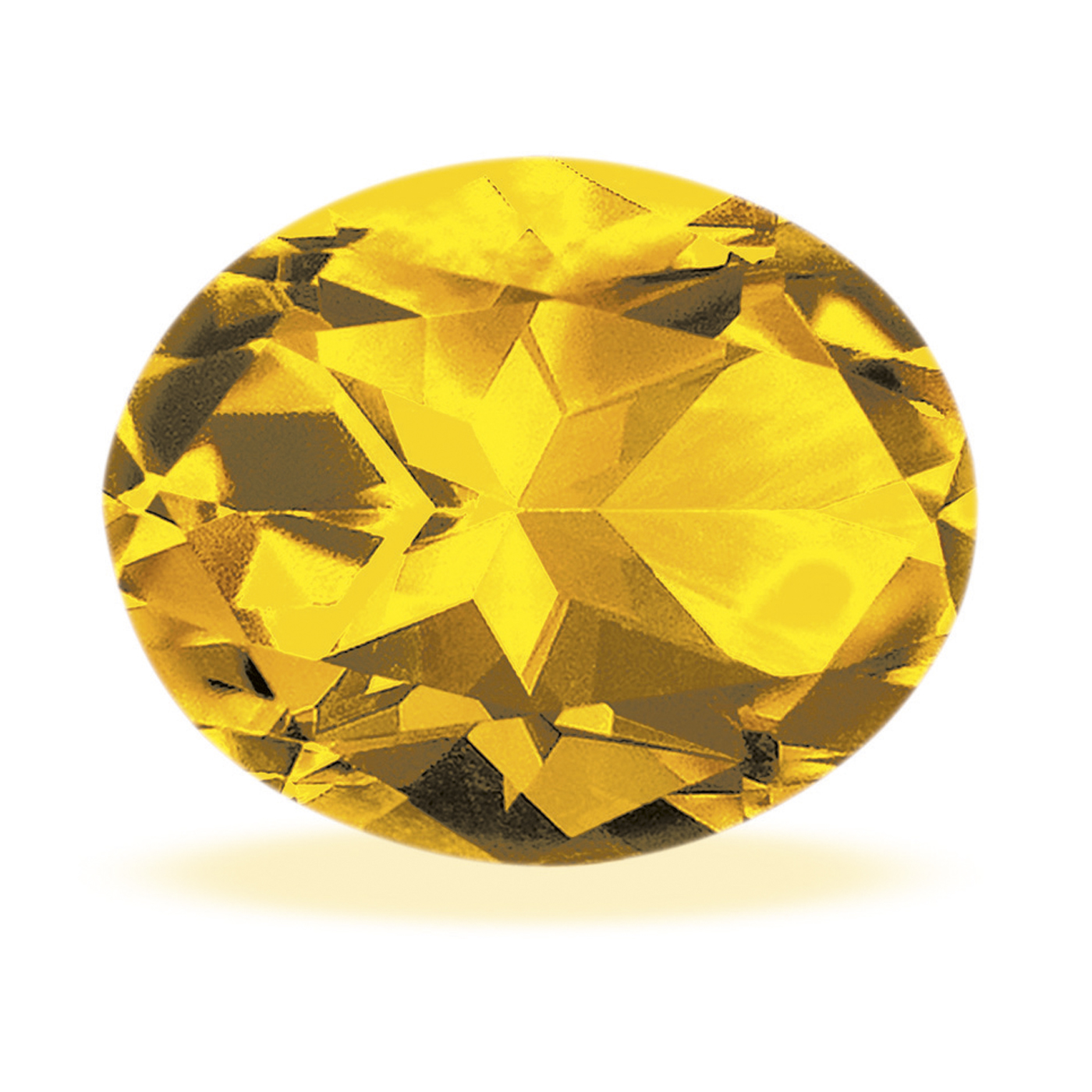 Swarovski Citrin, oval, facettiert, 5 x 3 mm - 1 Stück