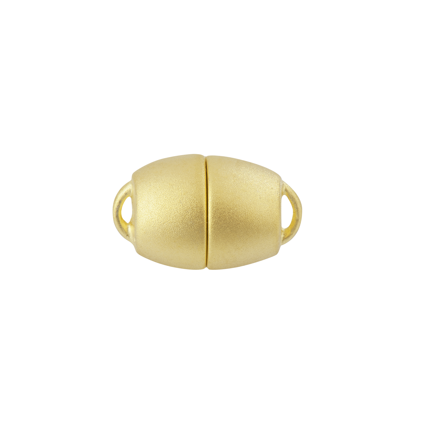 Magnetic Clasp, Barrel, 925Ag Gold-Plated, Silk-matt, 8x10mm - 1 piece