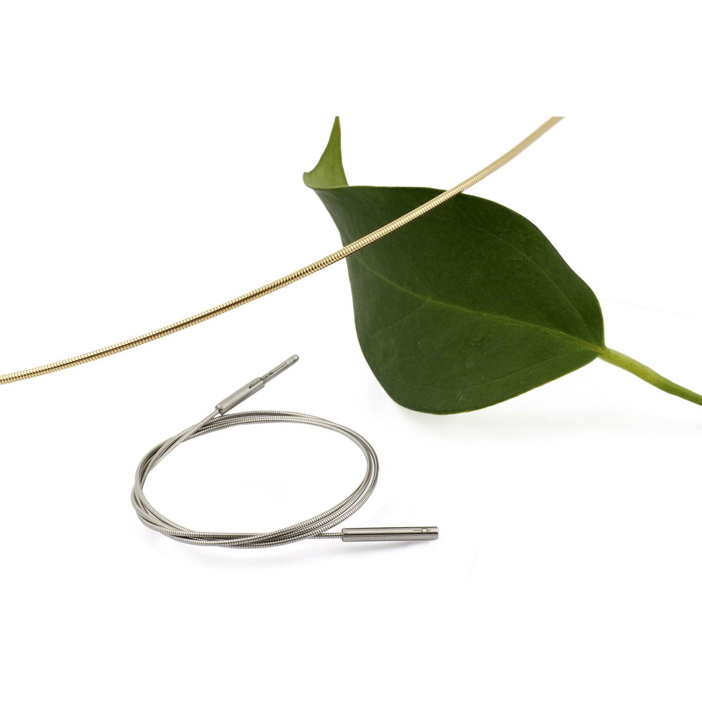 Elastic Omega Necklace, 585G, ø 1.1 mm, 40 cm - 1 piece
