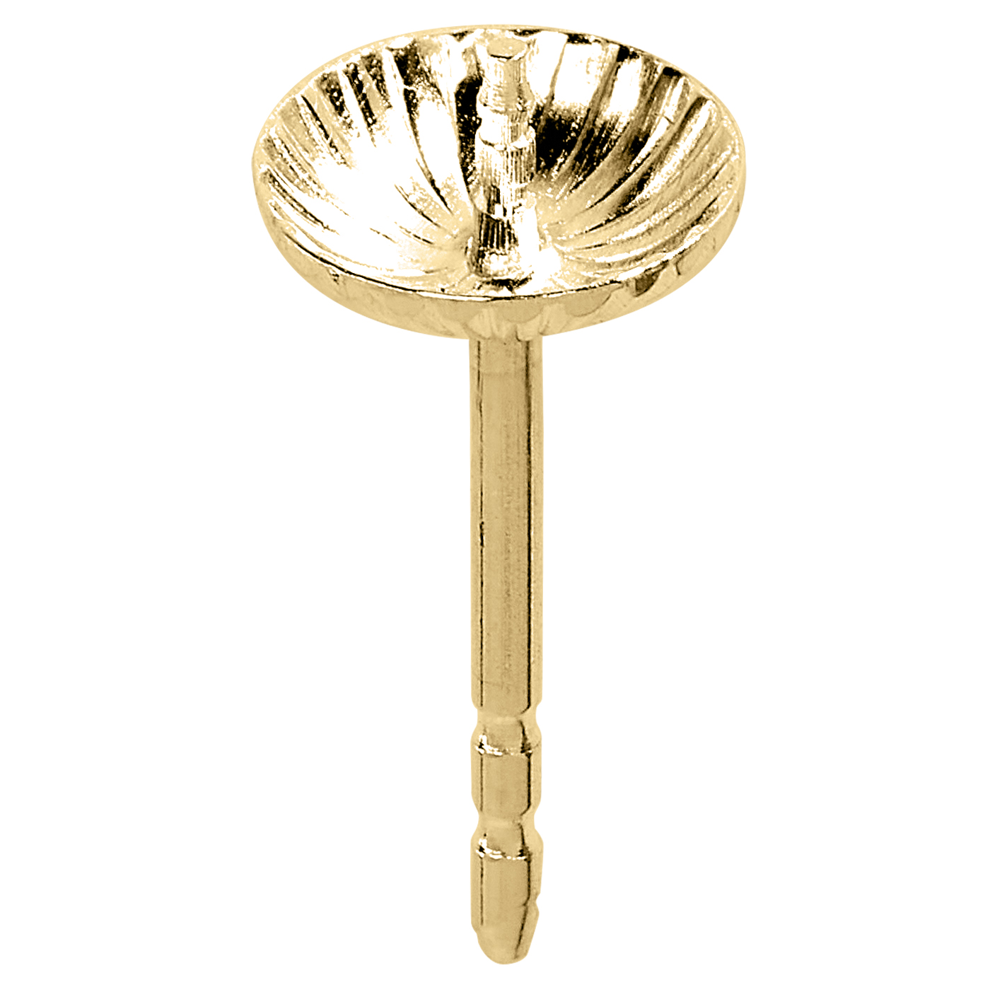 Ear Post, 585G, Pearl Cup ø 6 mm - 1 piece