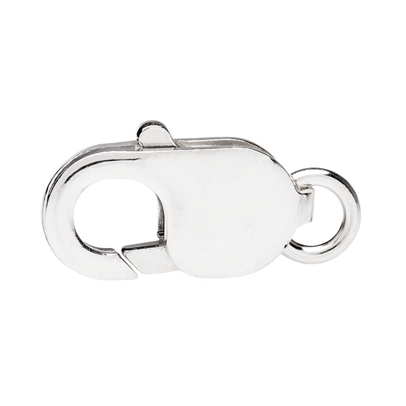 Karabiner, 925 Ag, 8 x 16 mm, mit Ring - 1 Stück