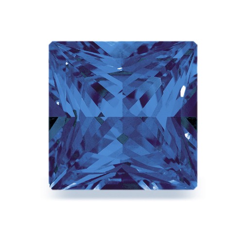 Spinel, Synthetic, Carré, Bright Blue, Faceted,3.00 x 3.00mm - 1 piece