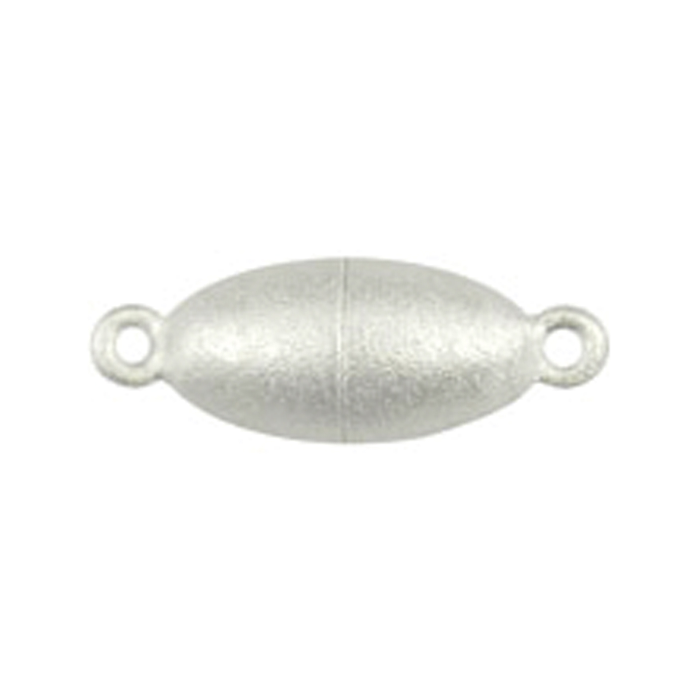 Langer Magnetschließen Magnetschließe, 925 Ag, Olive, ø 6,5 mm, mattiert - 1 Stück