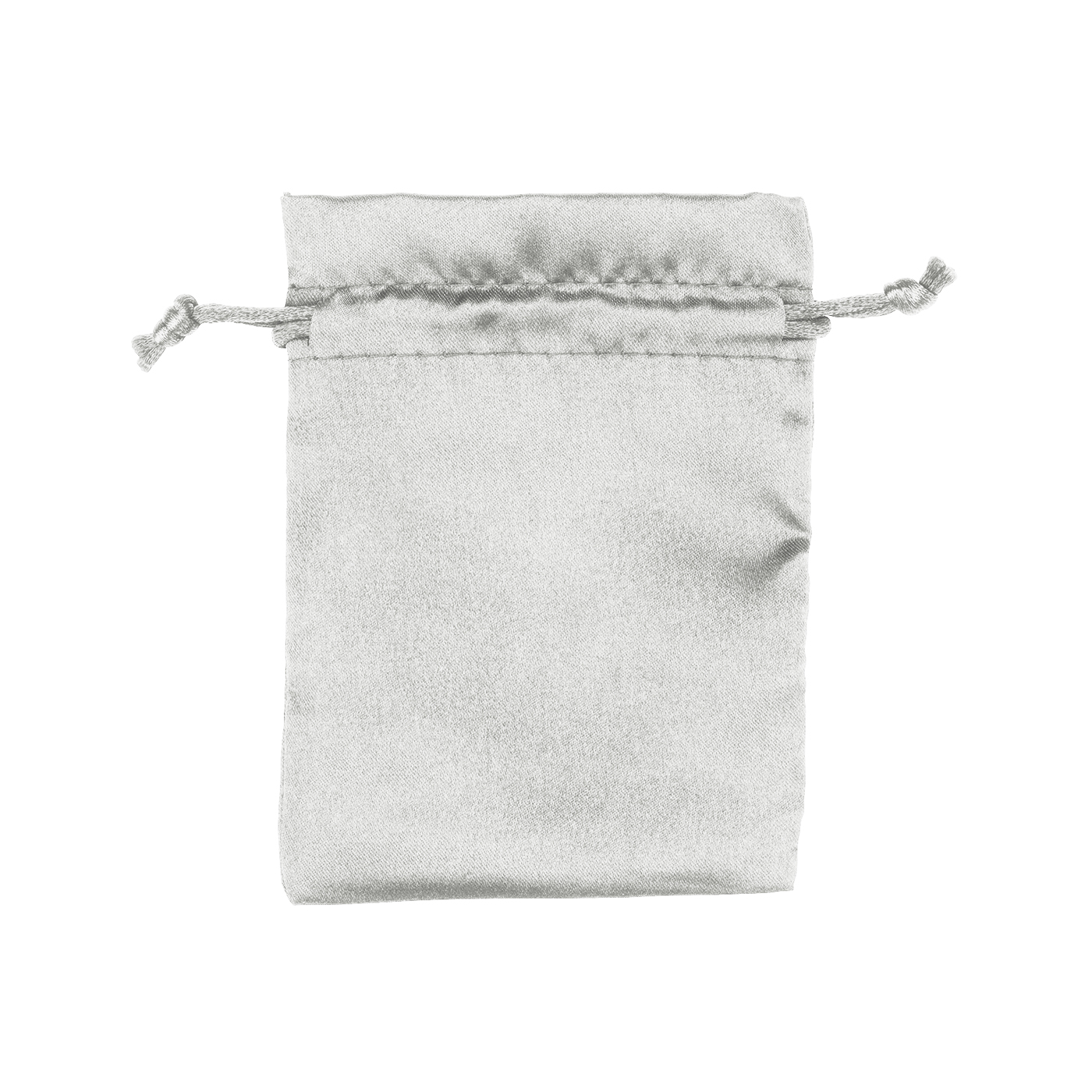 Satinbeutel klein, silber, 90 x 120 mm - 1 Stück