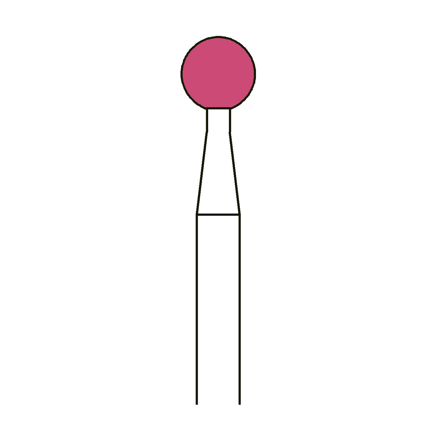 Busch Edelkorund-Schleifkörper, Fig. 602, ø 4,0 mm - 1 Stück