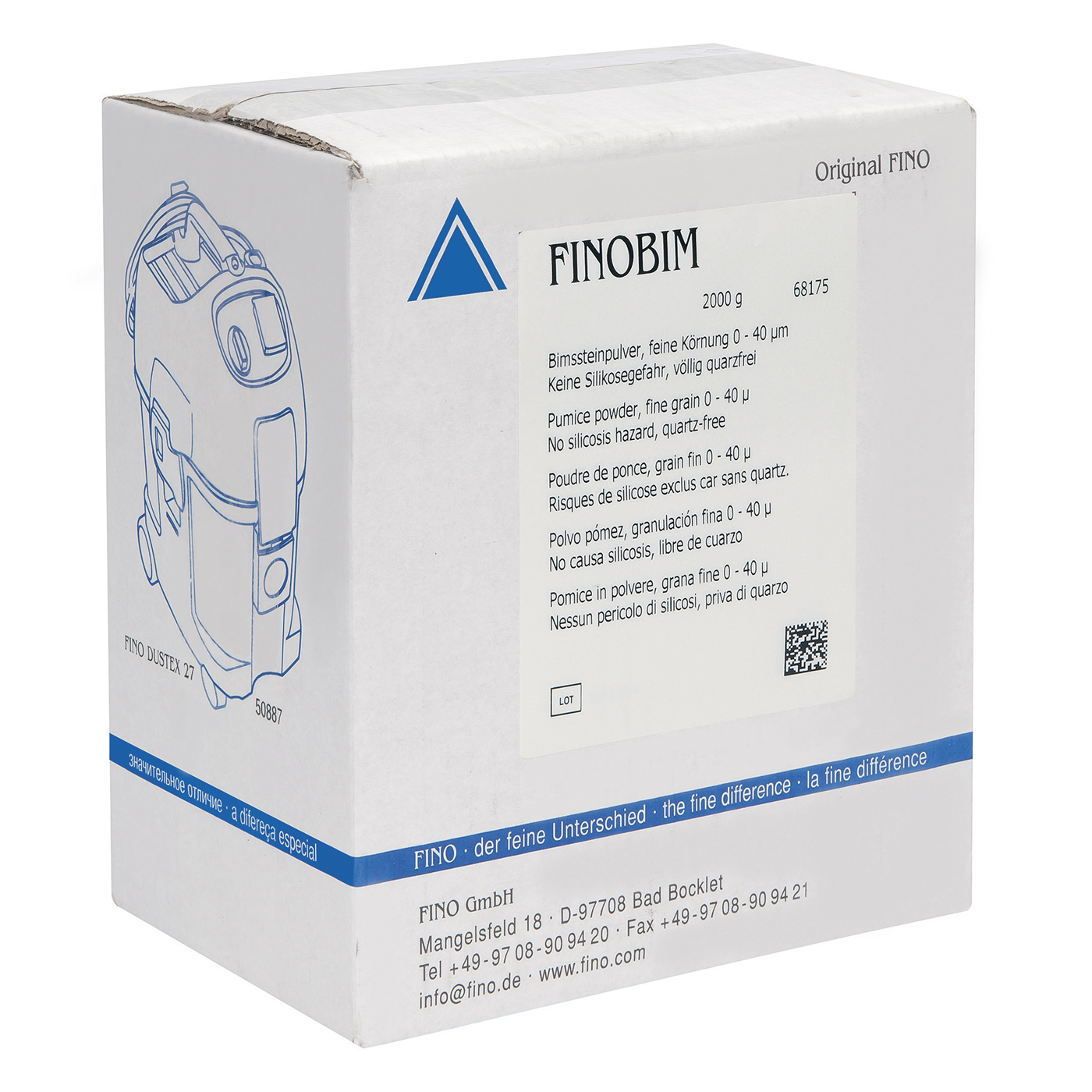 FINOBIM Pumice Powder, Fine - 2000 g