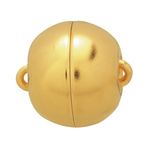 classicLine Magnetic Clasp,Ball,925Ag Gold-Pl.Polished,ø13mm - 1 piece
