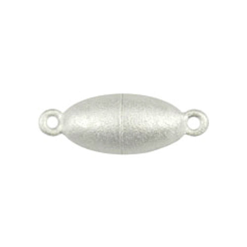 Langer Magnetschließen Magnetschließe, 925 Ag, Olive, ø 8 mm, mattiert - 1 Stück