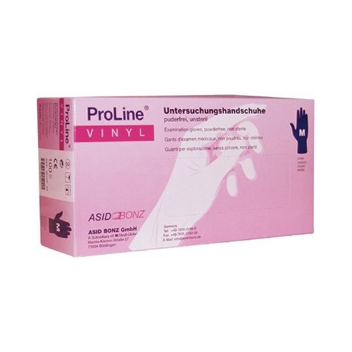 ProLine Vinyl Gloves, Size L, Not Powdered - 100 pieces