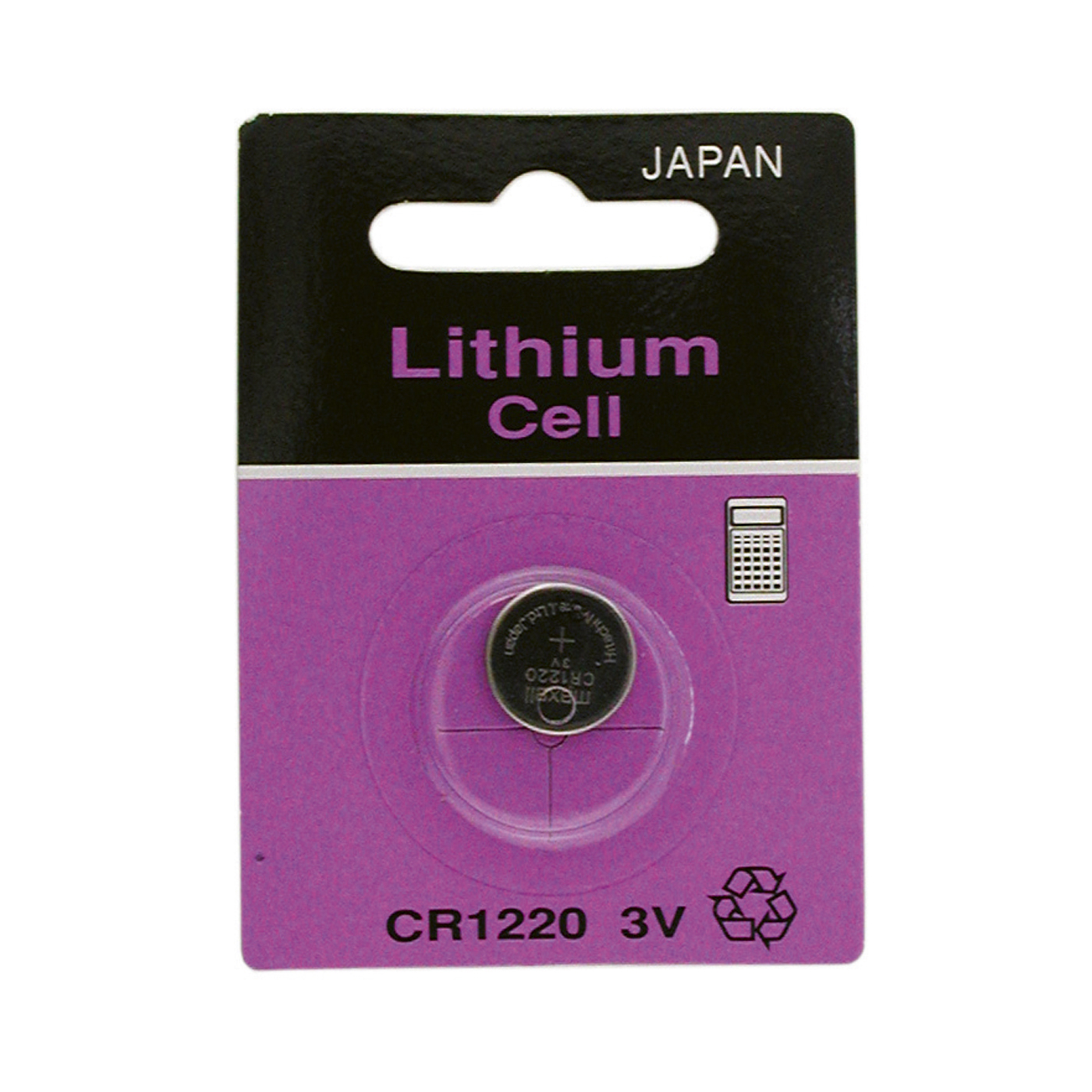 Lithium-Batterie CR1220, ø 12,5 x 2,0 mm - 1 Stück