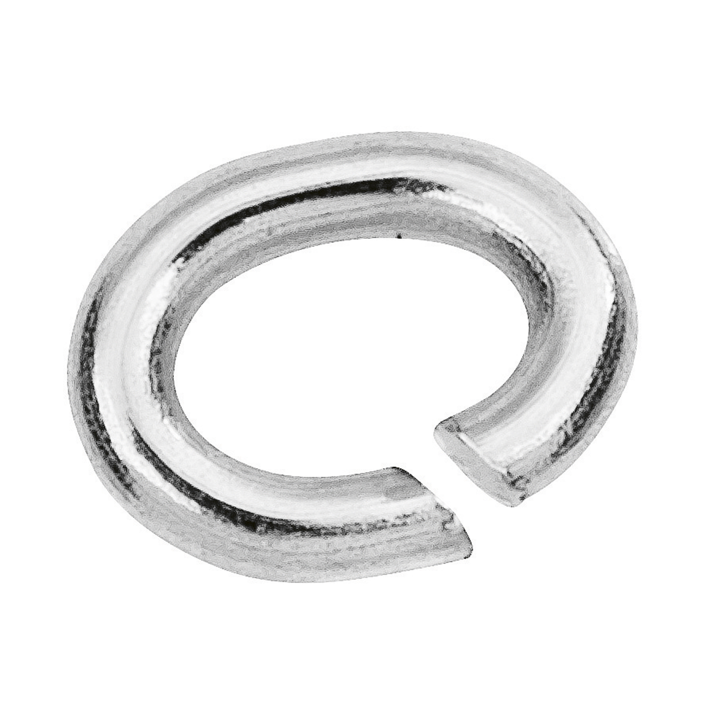 Binderinge, 925 Ag, oval, ø 4 mm - 50 Stück