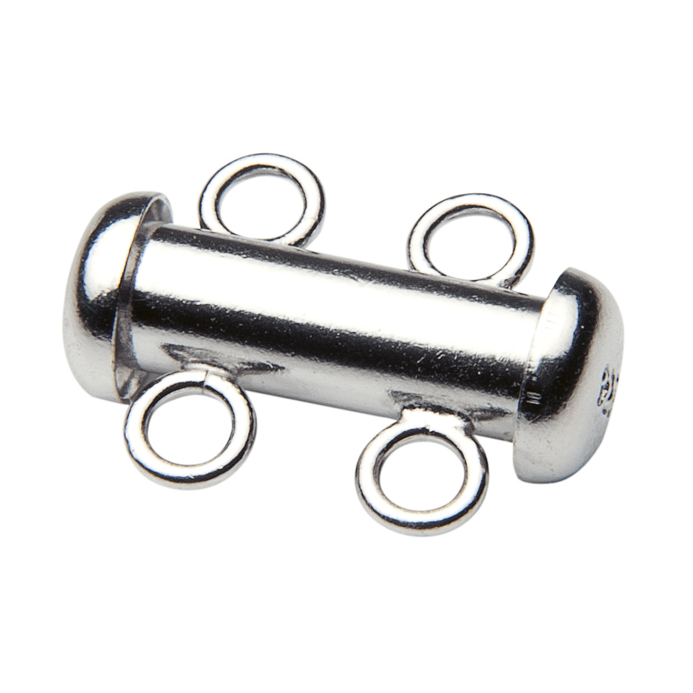 Clasp 2 Rows, 925Ag, 15 mm - 1 piece