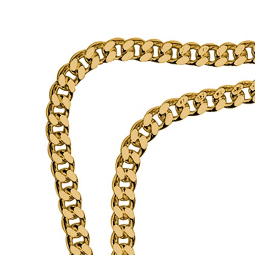 Curb Chain Diamond Coated, 585G, 1.20 mm, 40 cm - 1 piece