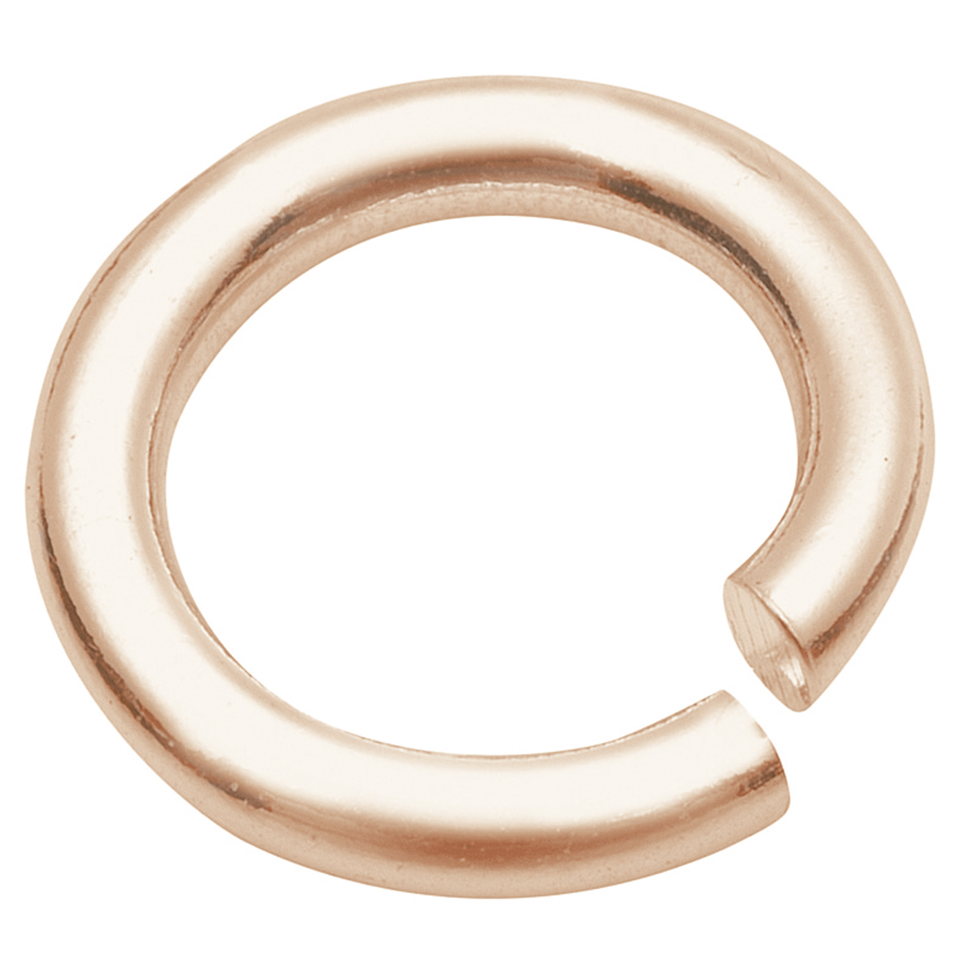 Binderinge, Doublé rosé, rund, ø 8 mm, Draht-ø 1,2 mm - 1 Stück