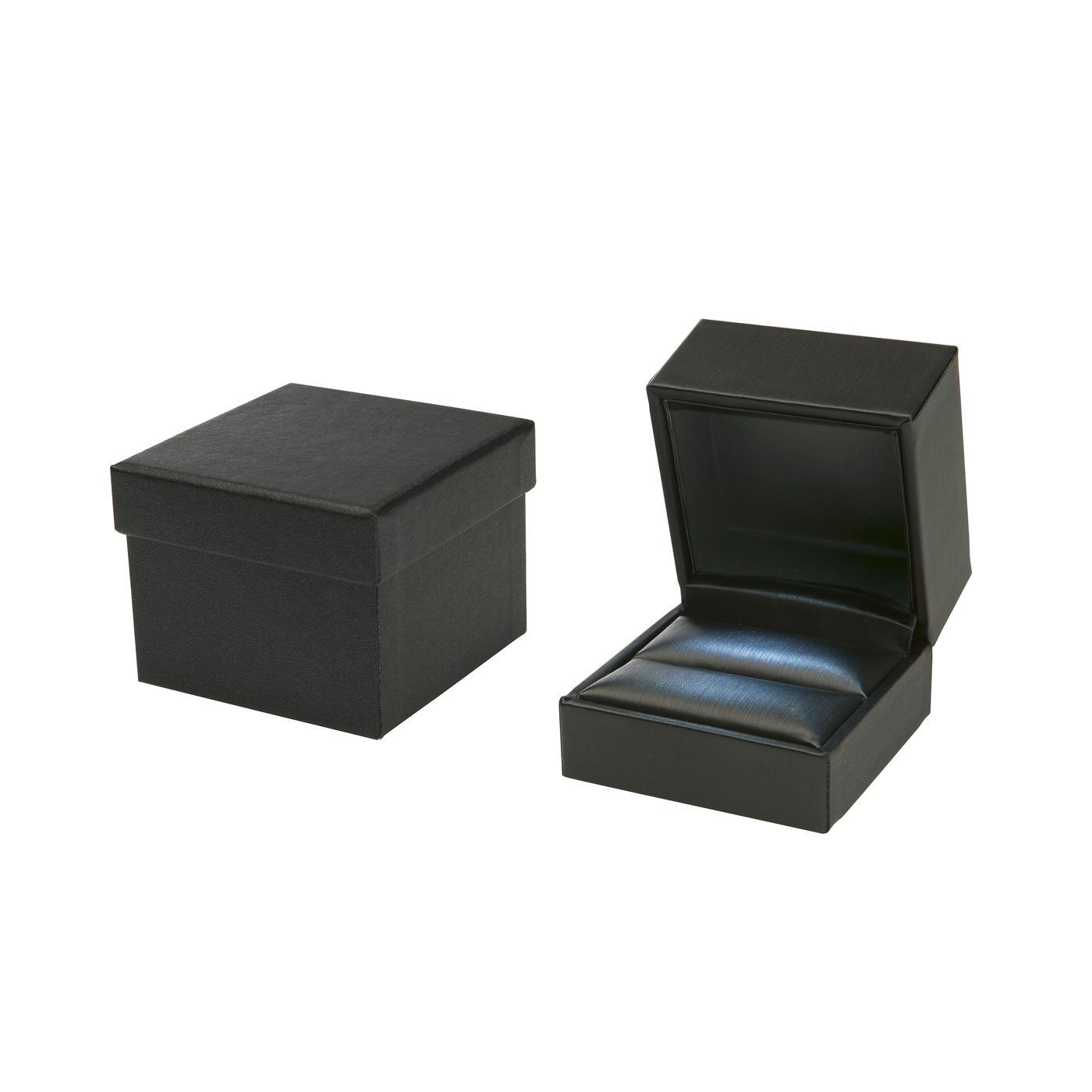 Jewellery Packaging "Brilliant",w/ LED,Black,60 x 60 x 48 mm - 1 piece
