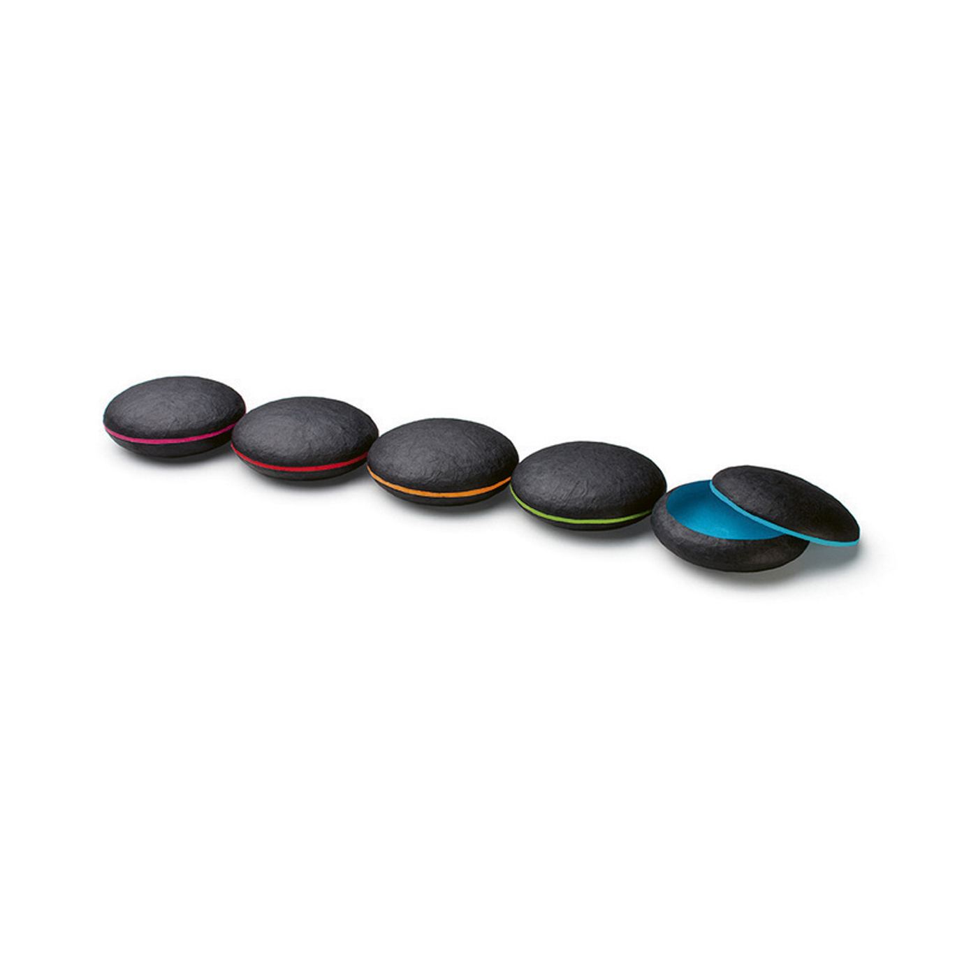 PICA-Design Schmucketuis "Rondo", bunt, ø 100 mm - 5 Stück