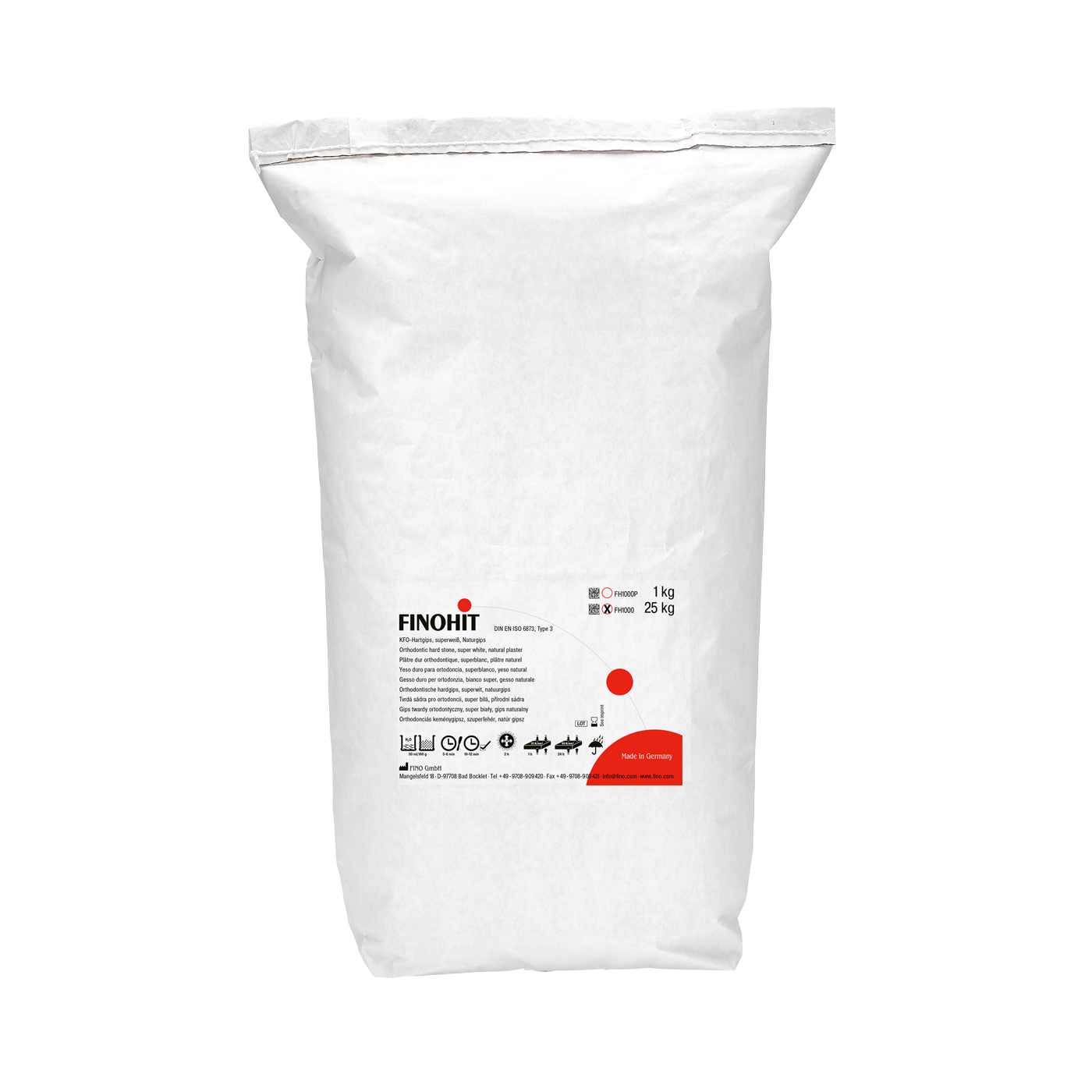 FINOHIT alabaster plaster, natural white - 25 kg