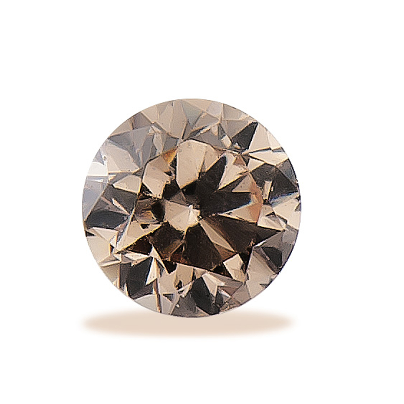 Zirconia, Brown, Brilliant Cut, ø 1.75 mm - 5 pieces