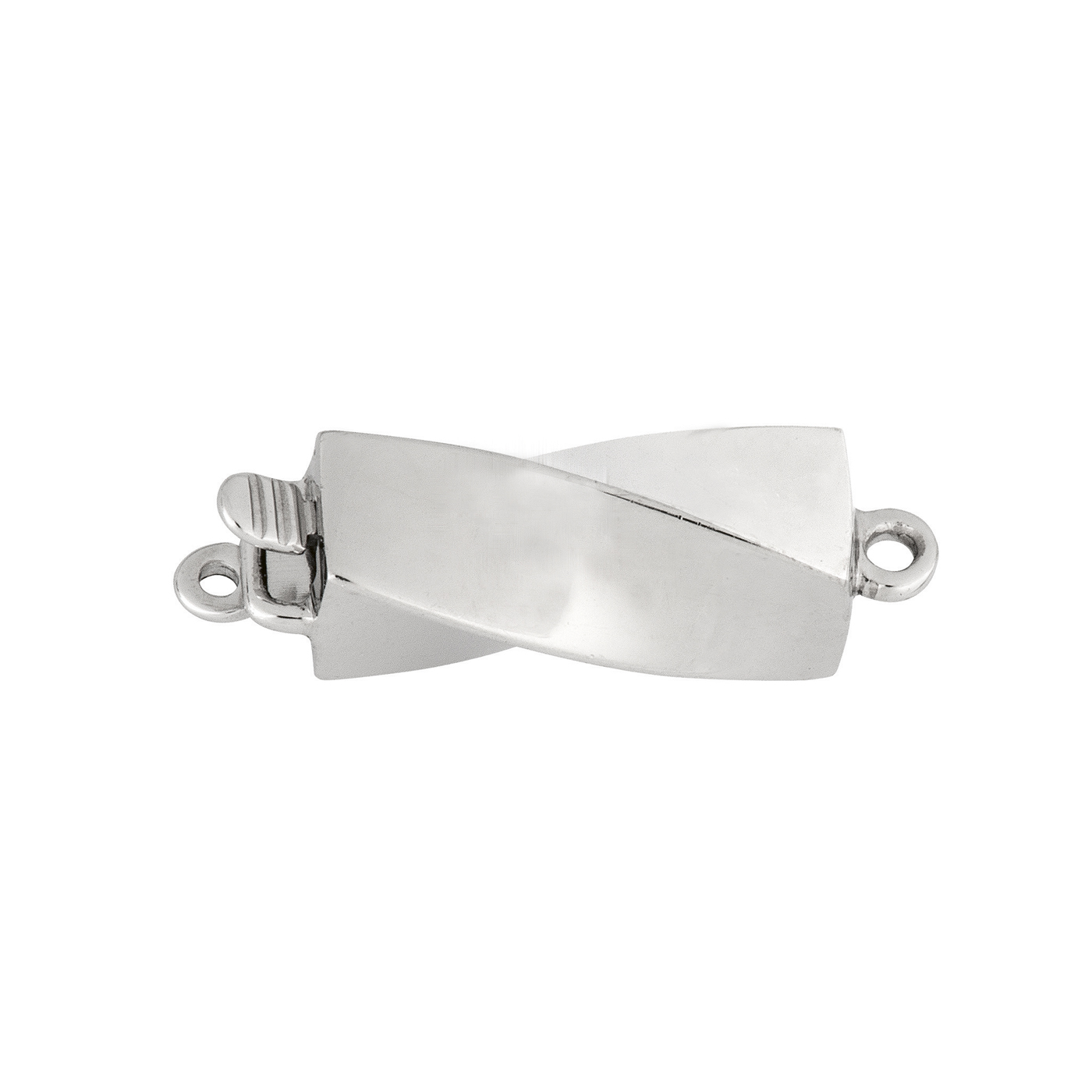 Clasp, Fantasy, 925Ag Rhodium-Plated, 6.5 x 14.5 mm - 1 piece