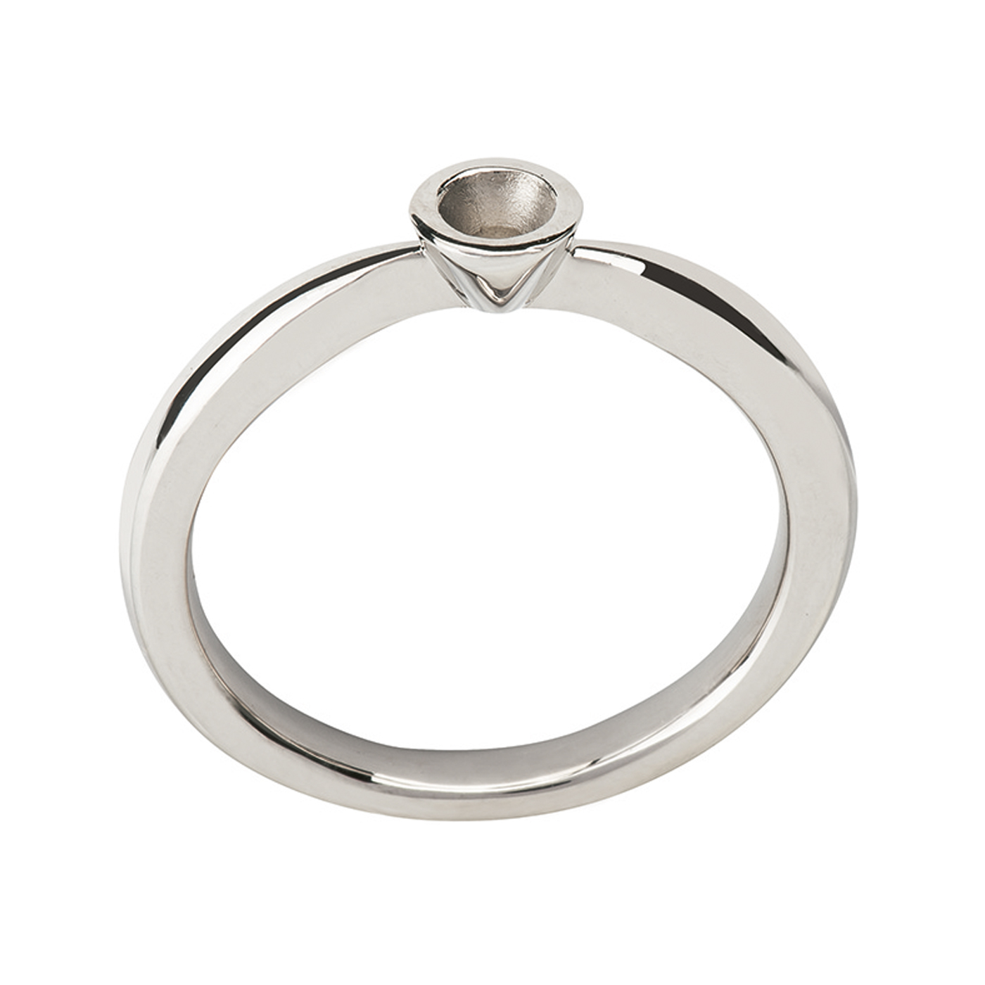 Ring Blank, 585WG, Stone-ø 3.0 mm, Frame, Width 54 - 1 piece