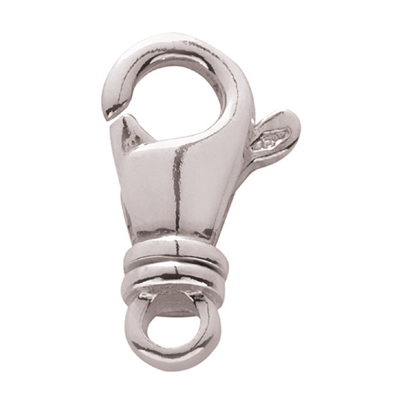 Karabiner, 925 Ag, 14 x 6 mm, drehbar - 1 Stück