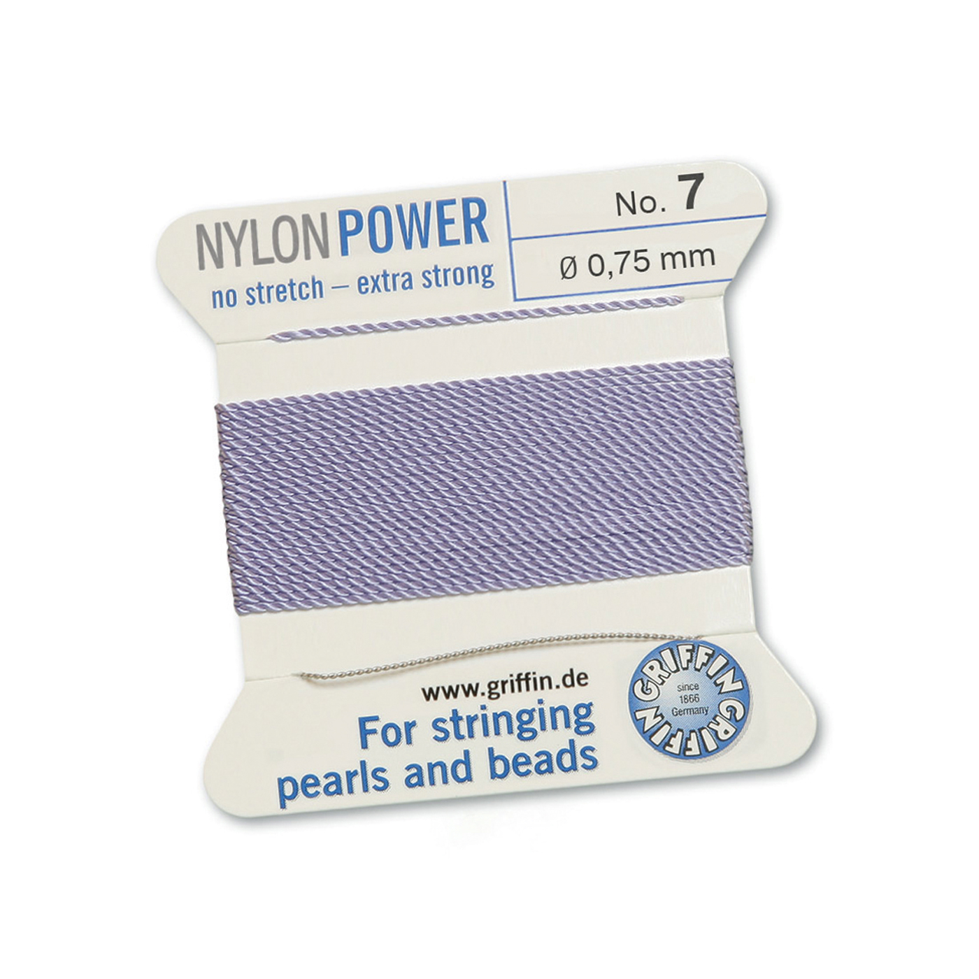 Bead Cord NylonPower, Violet, No. 7 - 2 m