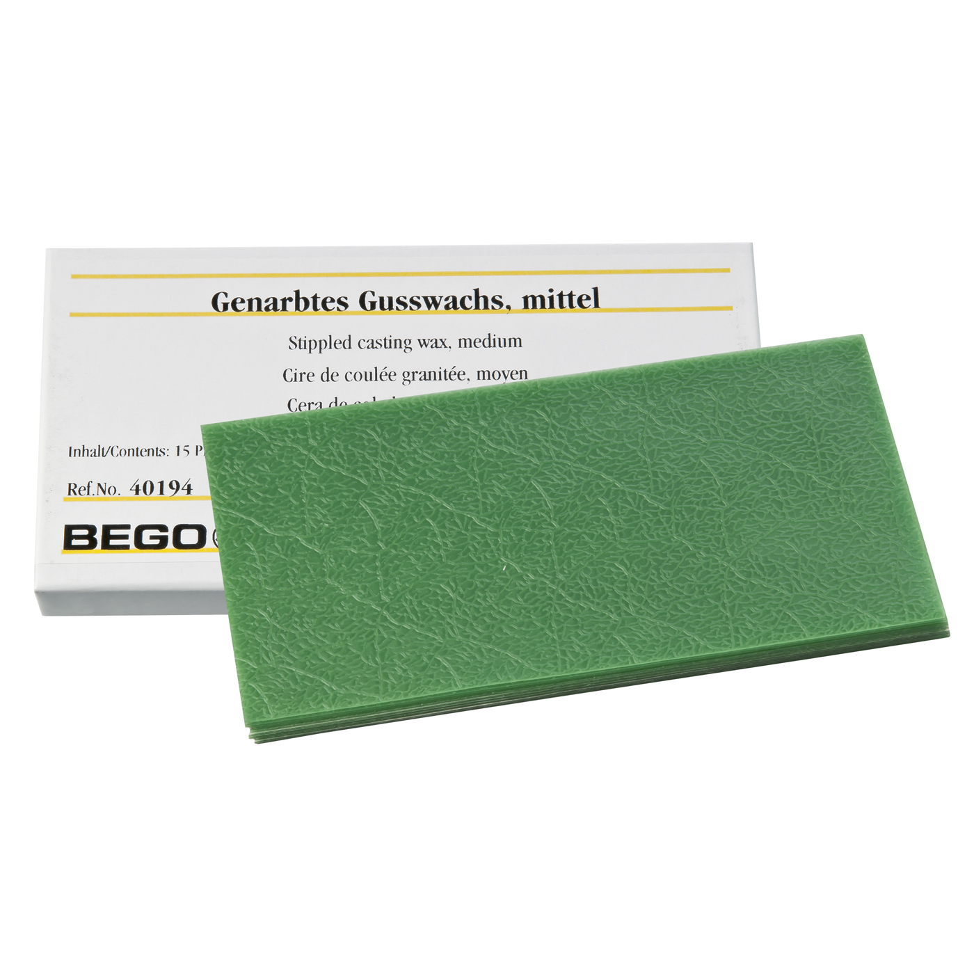 Bego Gusswachs, geadert, mittel, 0,50 mm - 15 Stück