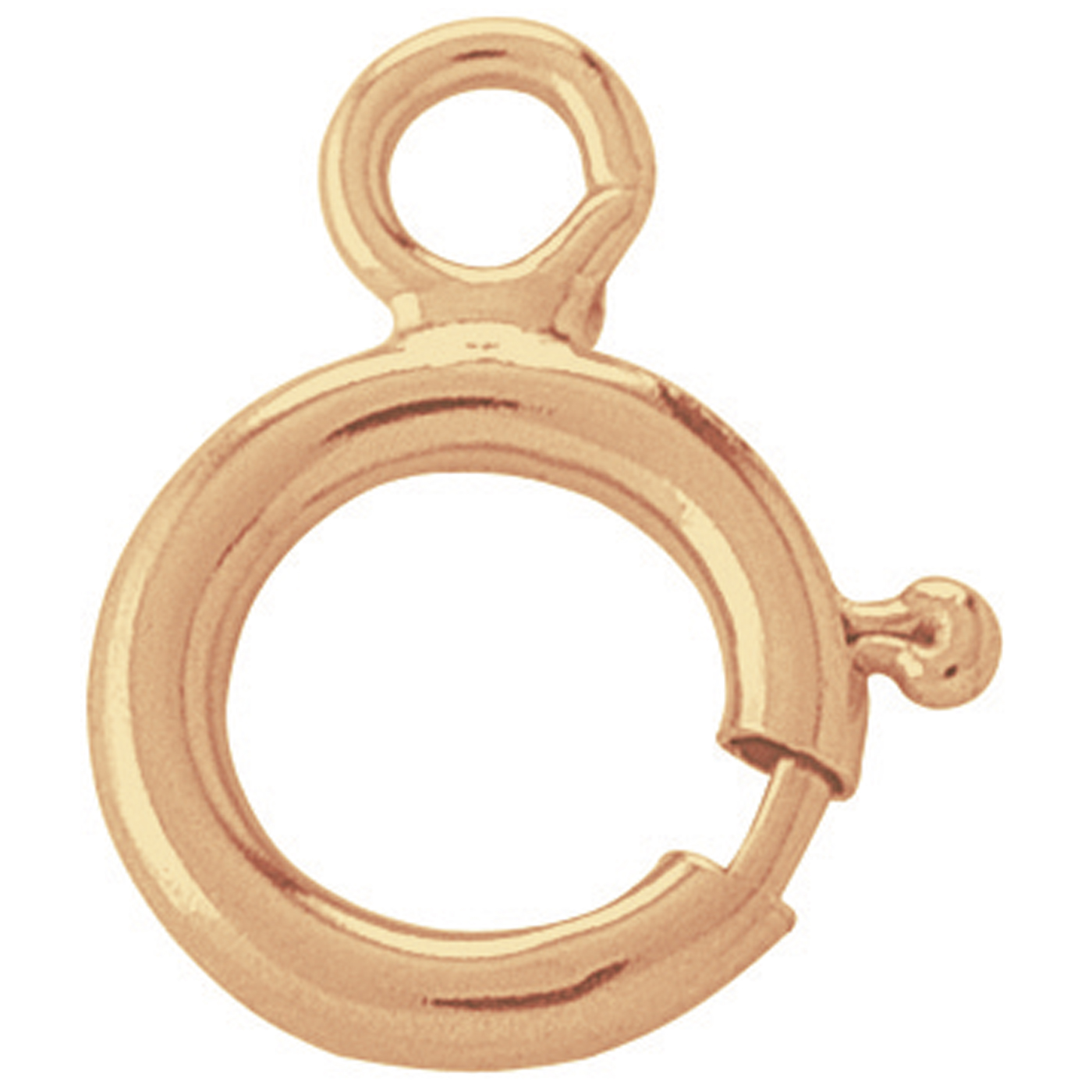 Federringe, Doublé rosé, ø 6 mm, ohne Bund - 1 Stück