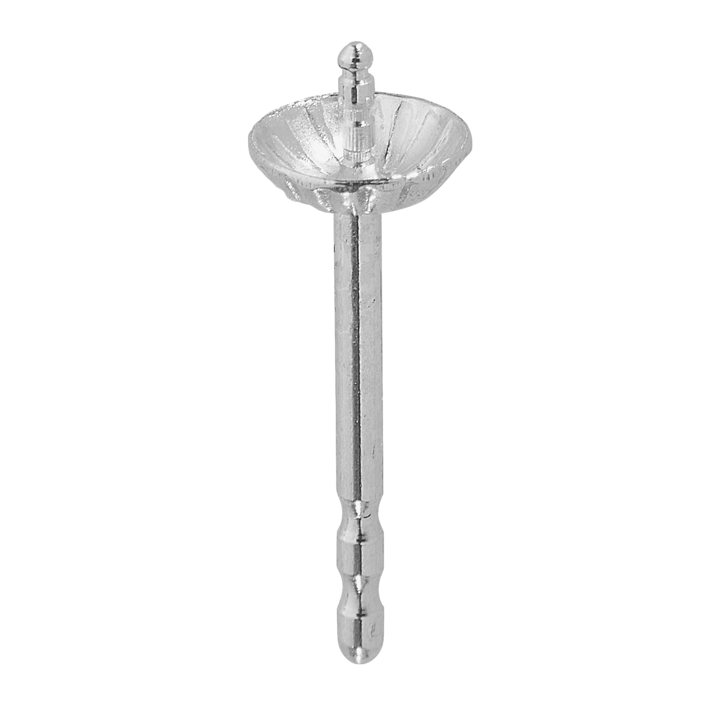 Ear Post, 585WG, Pearl Cup ø 4 mm - 1 piece