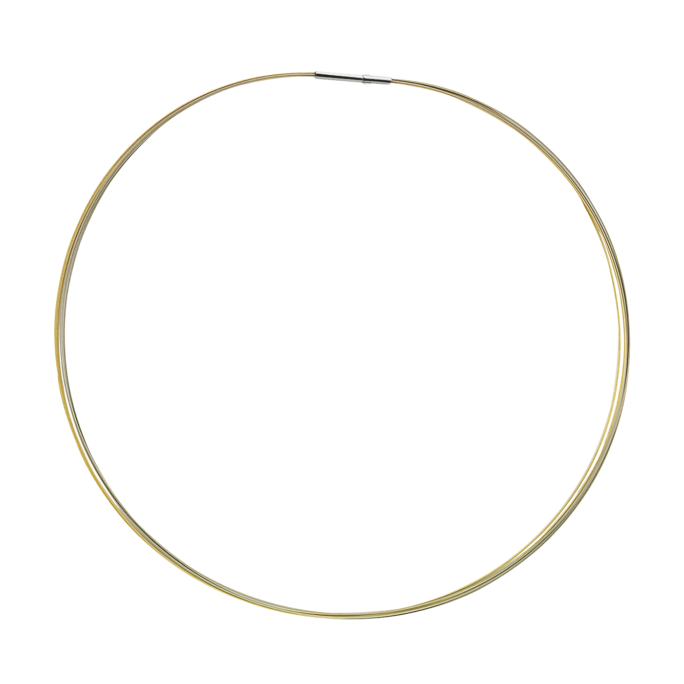 Rope Necklace, 5 Rows, Bicolour, Double Clip, ø 0.5 mm, 45cm - 1 piece