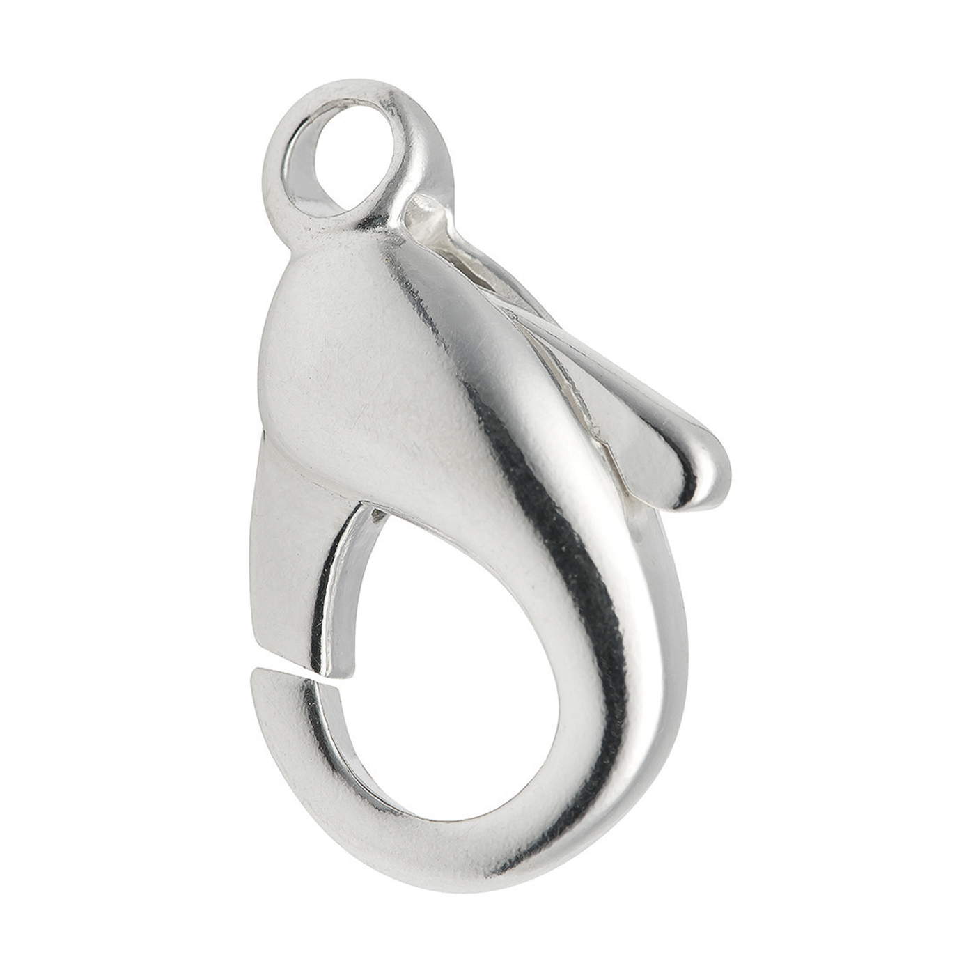 Lobster Clasp, 925Ag, 10 x 19 mm, Cast - 1 piece