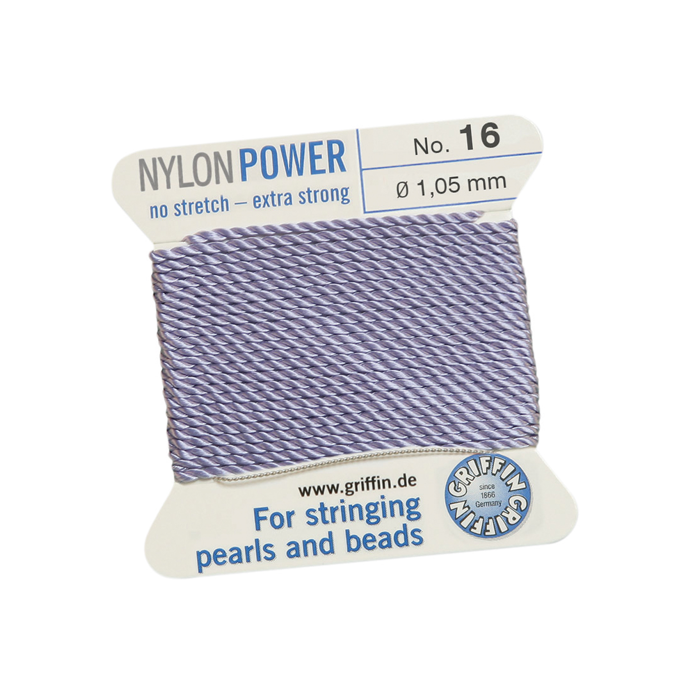 Bead Cord NylonPower Perlseide, lila, Nr. 16 - 2 m