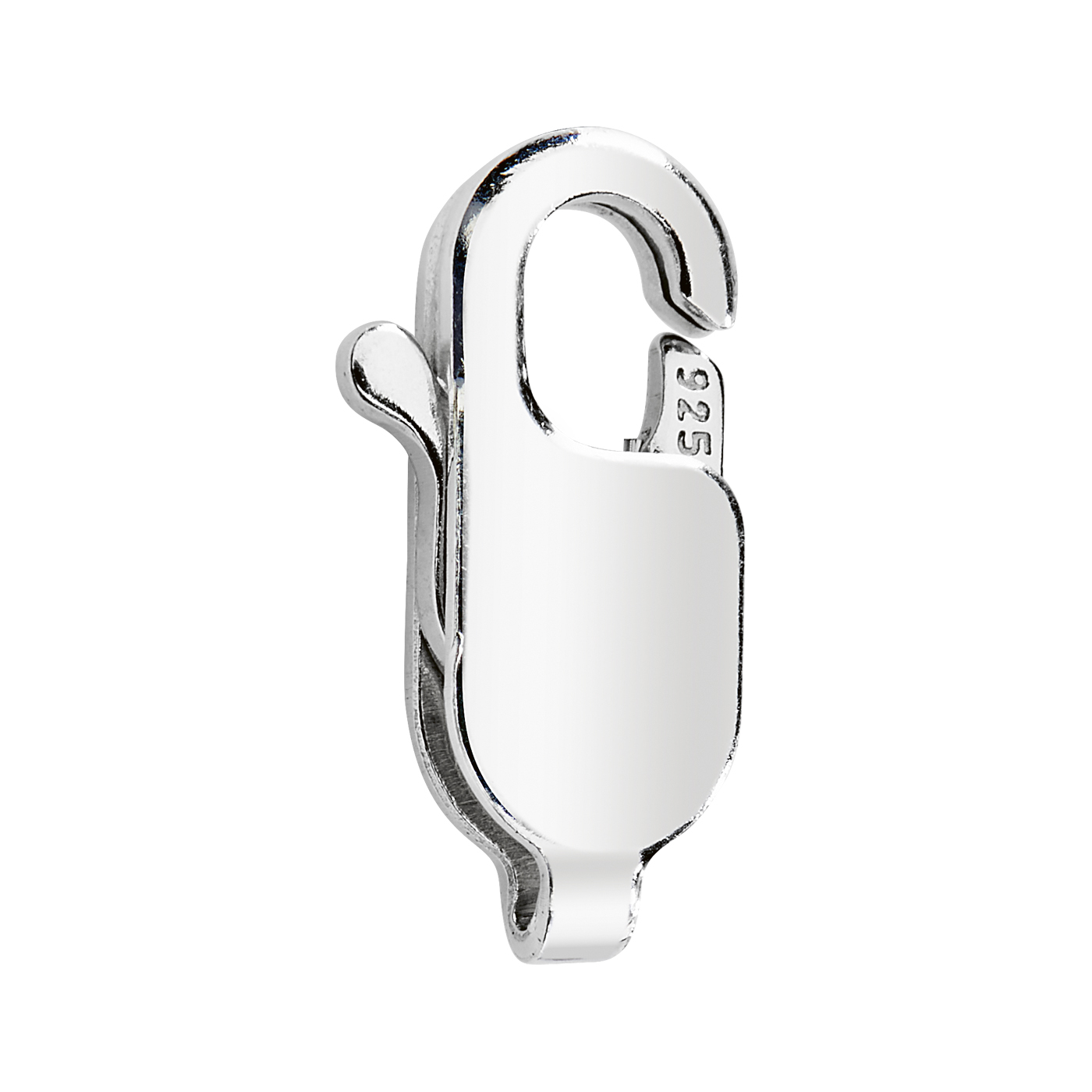 Lobster Clasp, 925Ag, 4 x 10 mm - 1 piece