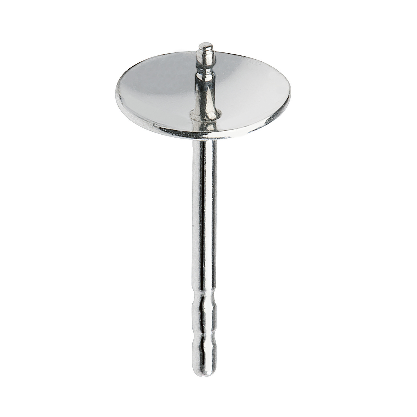 Ohrstecker, 925 Ag, mit Perlschale glatt, ø 6 mm - 1 Stück