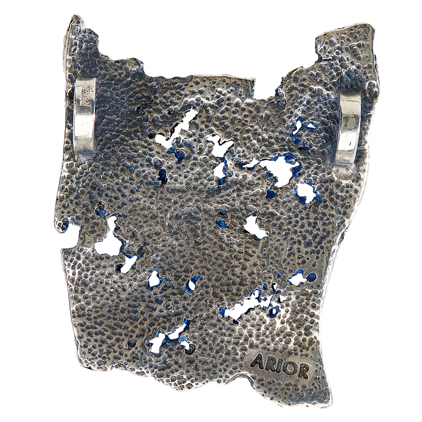 Anhänger, 925Ag, Farbpigmente azur - 1 Stück