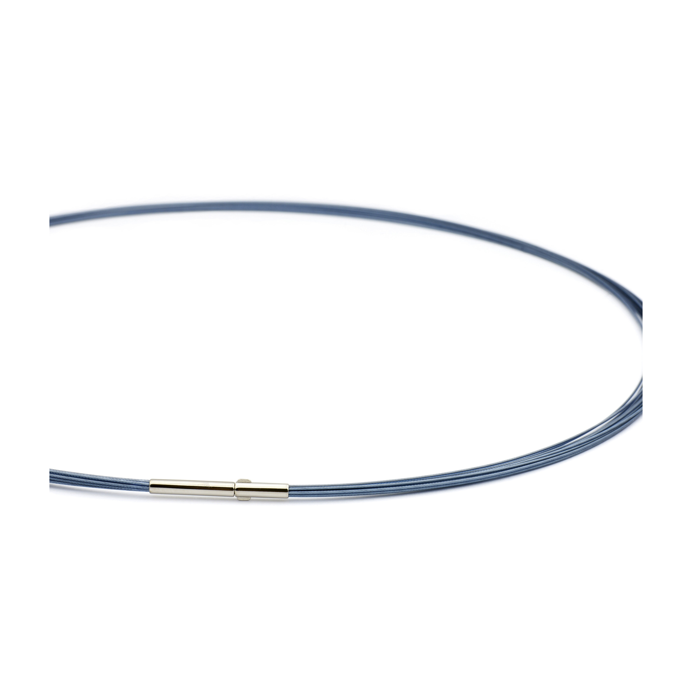 Seilcollier "Colour Cable", ES, montana-blau, 12-reihig,45cm - 1 Stück