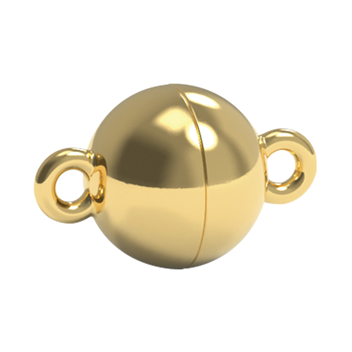 Goldplus Magnetic Clasp, Ball, 750G Polished, ø 8 mm - 1 piece