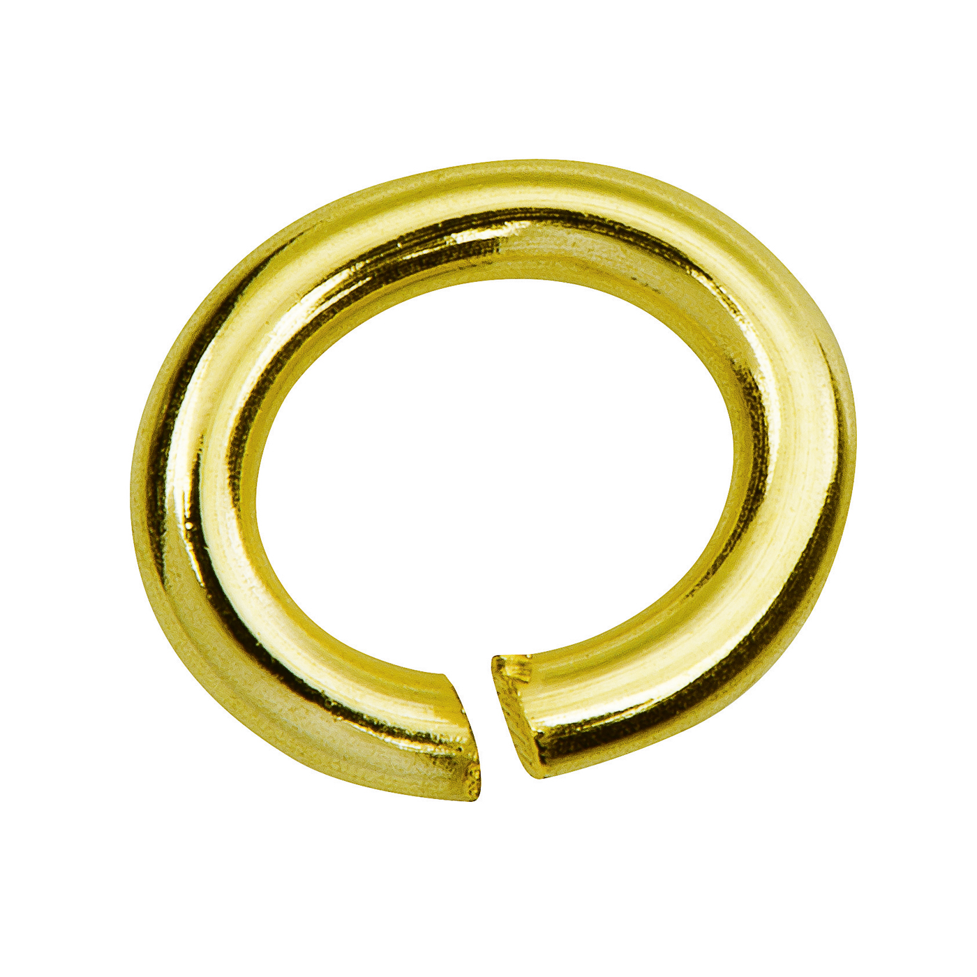 Binding Rings, oval, Doublé, ø 8 mm - 10 pieces