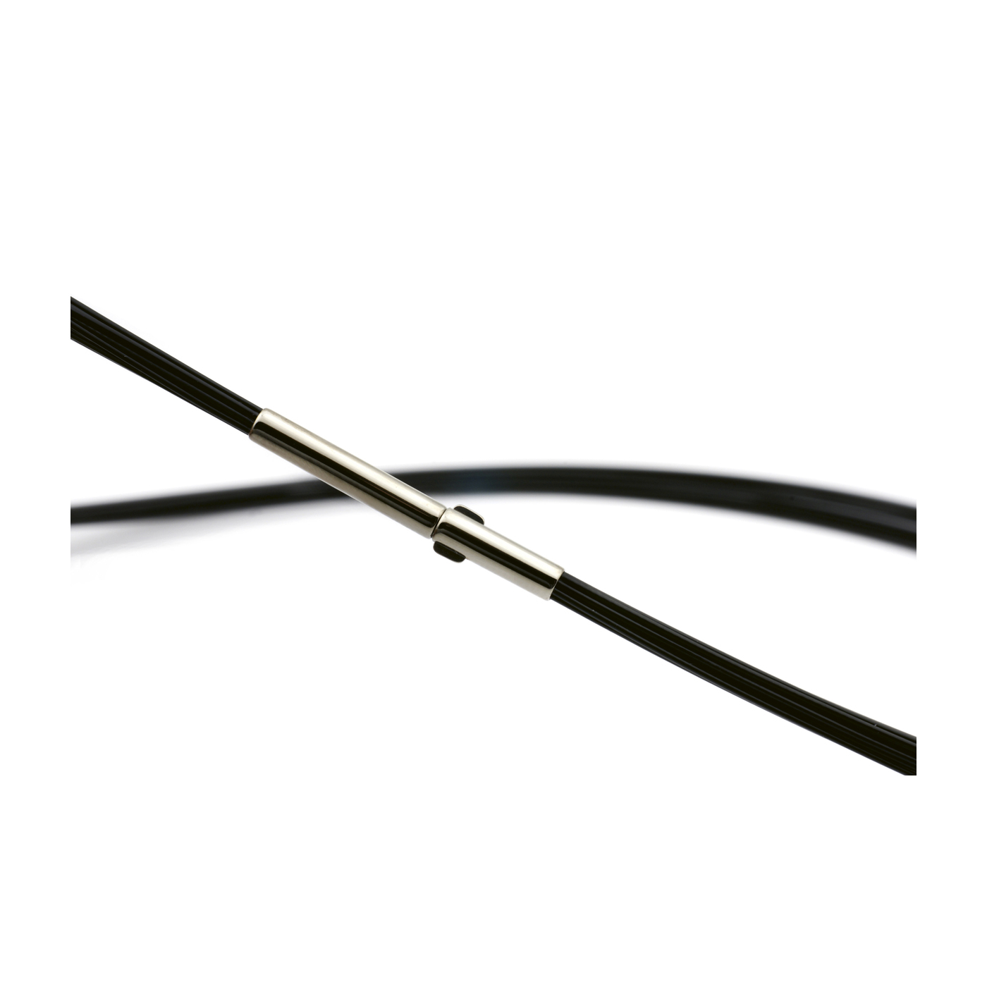 Seilcollier "Colour Cable", ES, schwarz, 12-reihig, 42 cm - 1 Stück