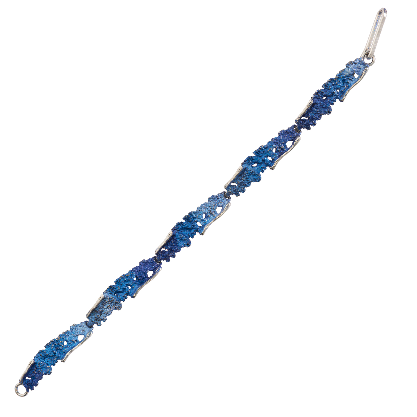 Armband, 925 Ag, ca. 19 cm, Farbpigmente azur - 1 Stück