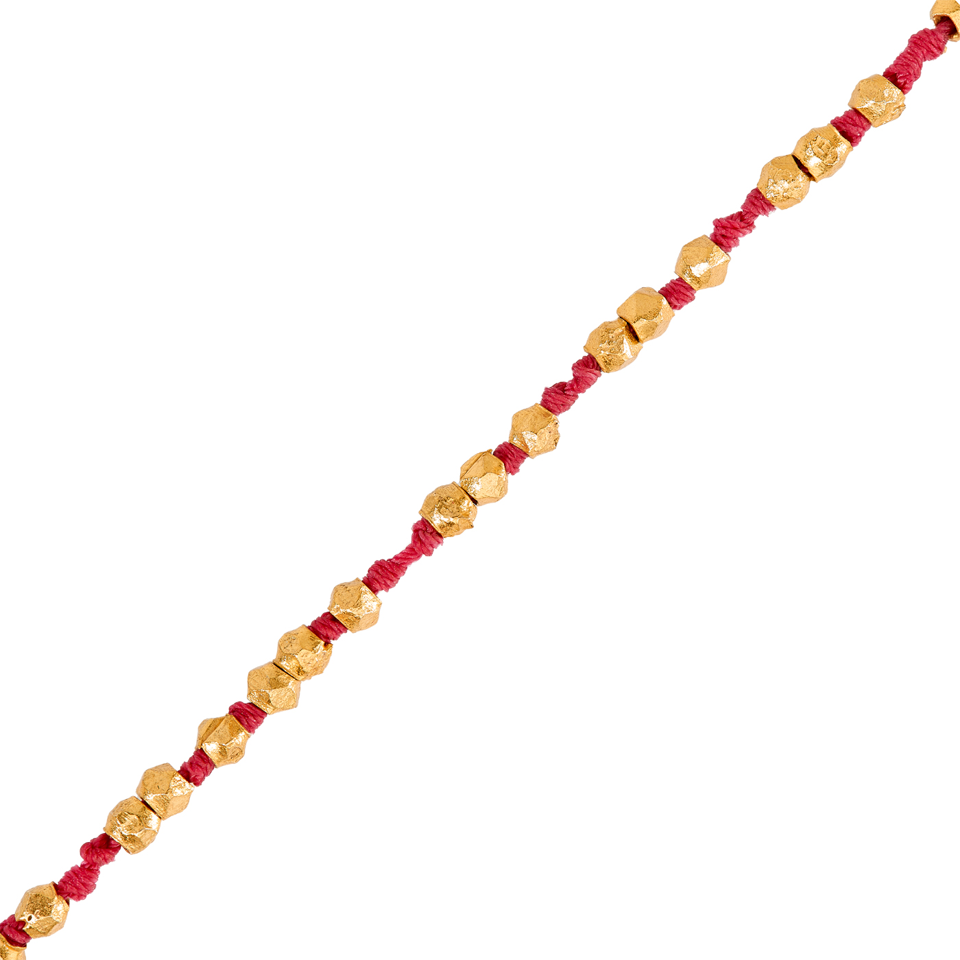 Armband, Messing verg., Nugget, Länge 19 cm, rot - 1 Stück