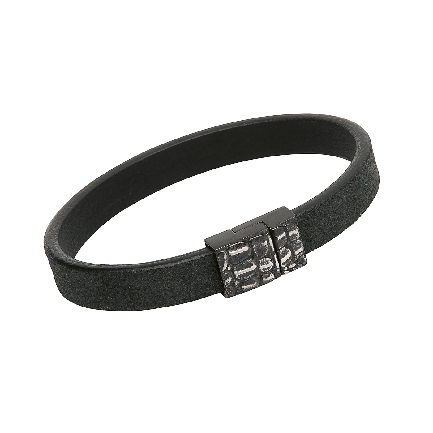 Armband, Veloursleder schwarz, Länge 19 cm - 1 Stück
