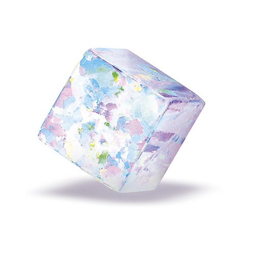Opal Imitation, White, Cube, 7.00 x 7.00 mm - 1 piece
