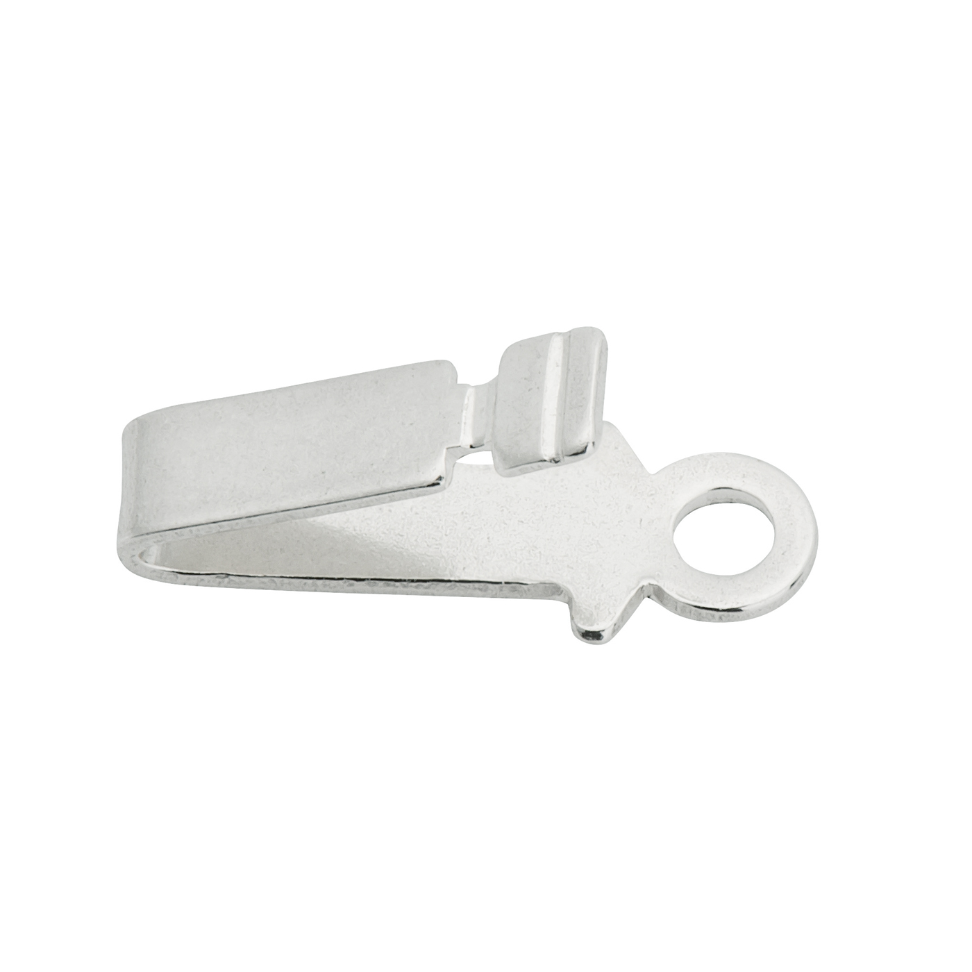 Schnäpper, 925 Ag, 2,1 x 9,2 mm, vertikal - 1 Stück