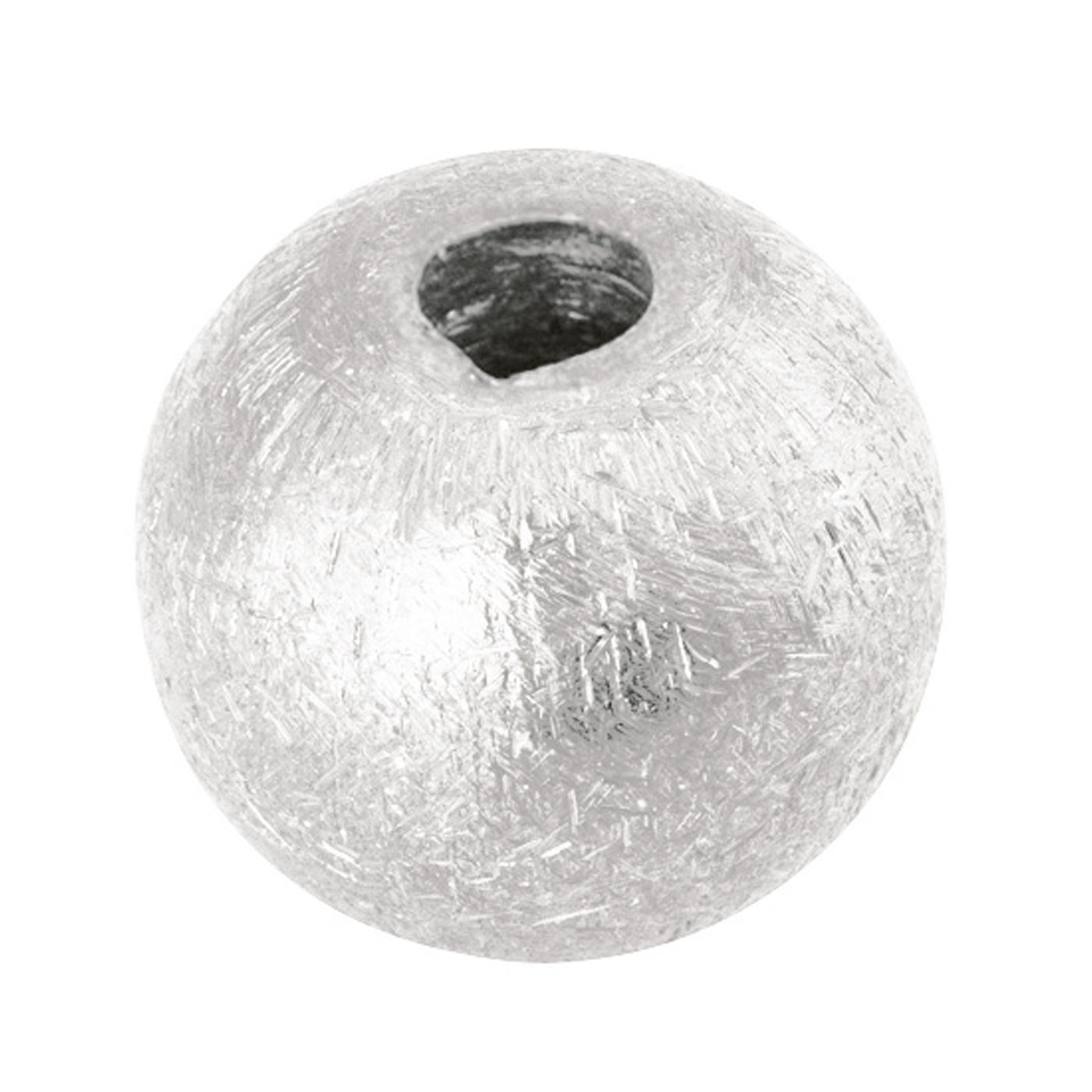 Intermediate Piece, 2-Hole Ball, 925Ag, ø 4 mm,Matt-Finished - 5 pieces