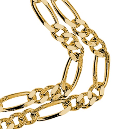 Figaro Curb Chain Diamond-Coated, 585G, 1.80 mm, 50 cm - 1 piece Figaro Curb Chain Diamond-Coated, 585G, 1.80 mm, 50 cm - 1 piece