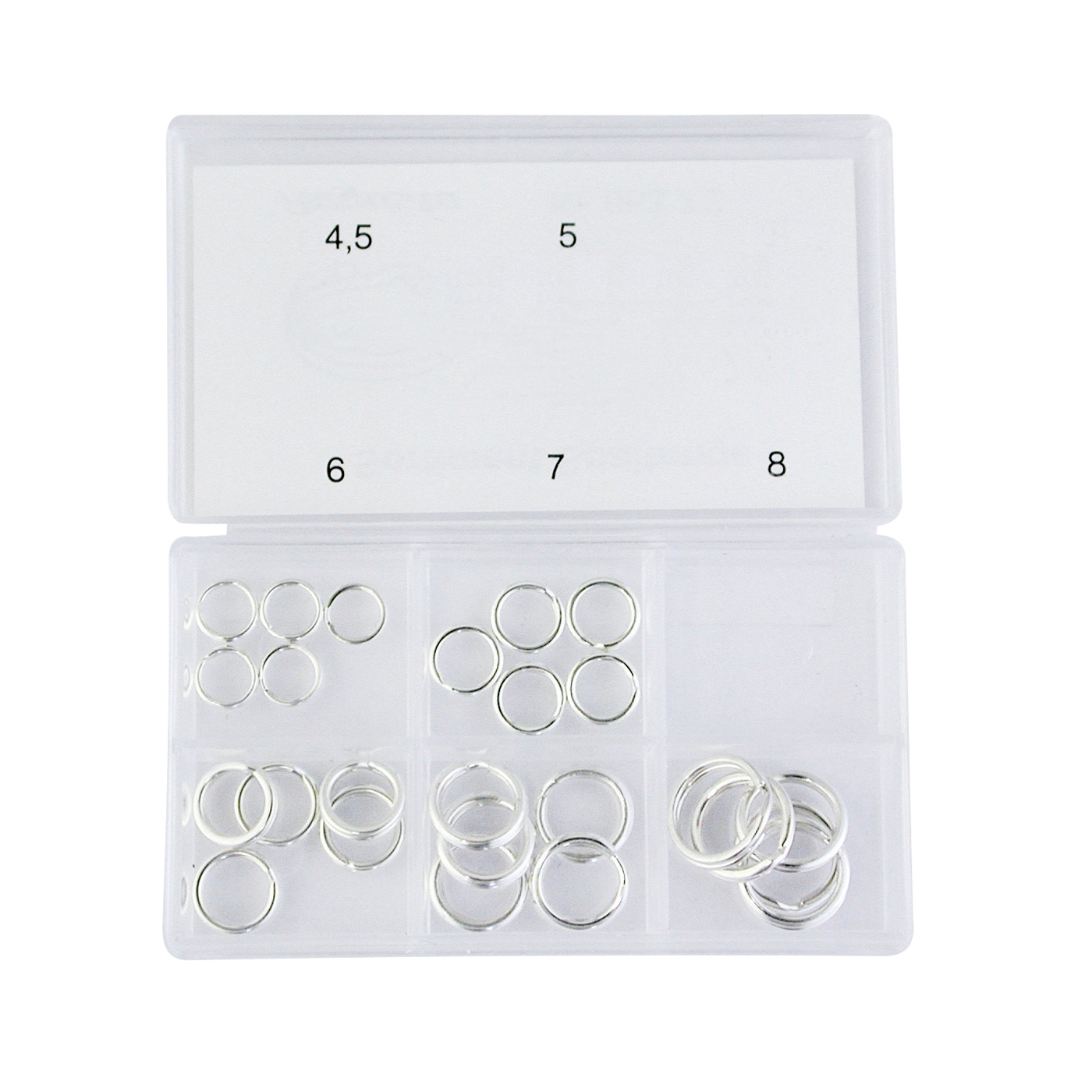Split Rings, 925Ag - 1 assortment