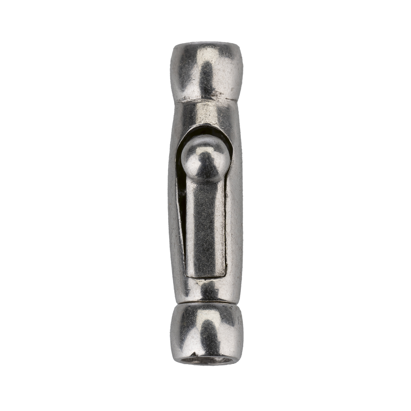 Krokodilverschluss, 925 Ag rhodiniert, Innen-ø 2,5 mm - 1 Stück Krokodilverschluss, 925 Ag rhodiniert, Innen-ø 2,5 mm - 1 Stück