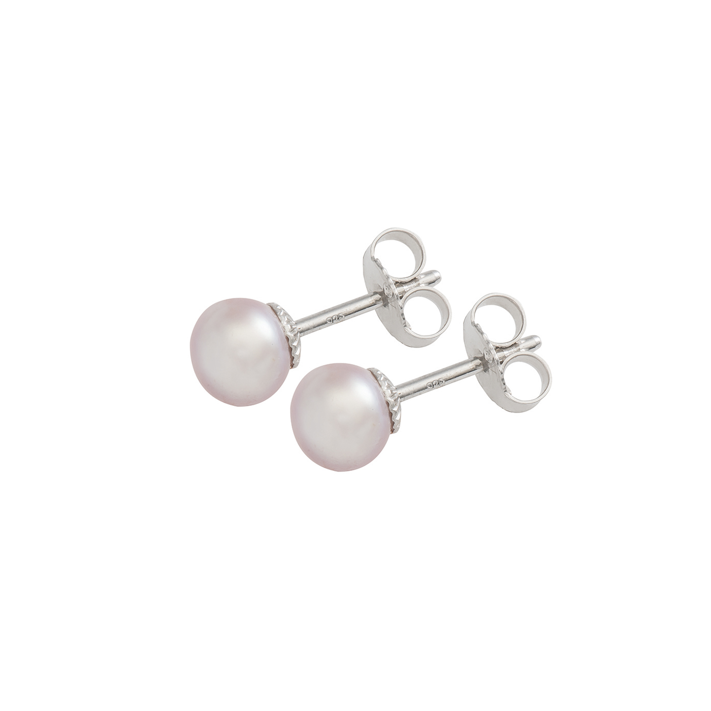 Earrings Freshwater Pearls Natural, 925Ag, Pearl-ø 5-6 mm - 1 pair